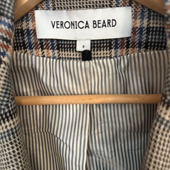VERONICA BEARD “Miller Dickey” Herringbone Tweed Blazer Jacket – Size 8 - Picture 2 of 5